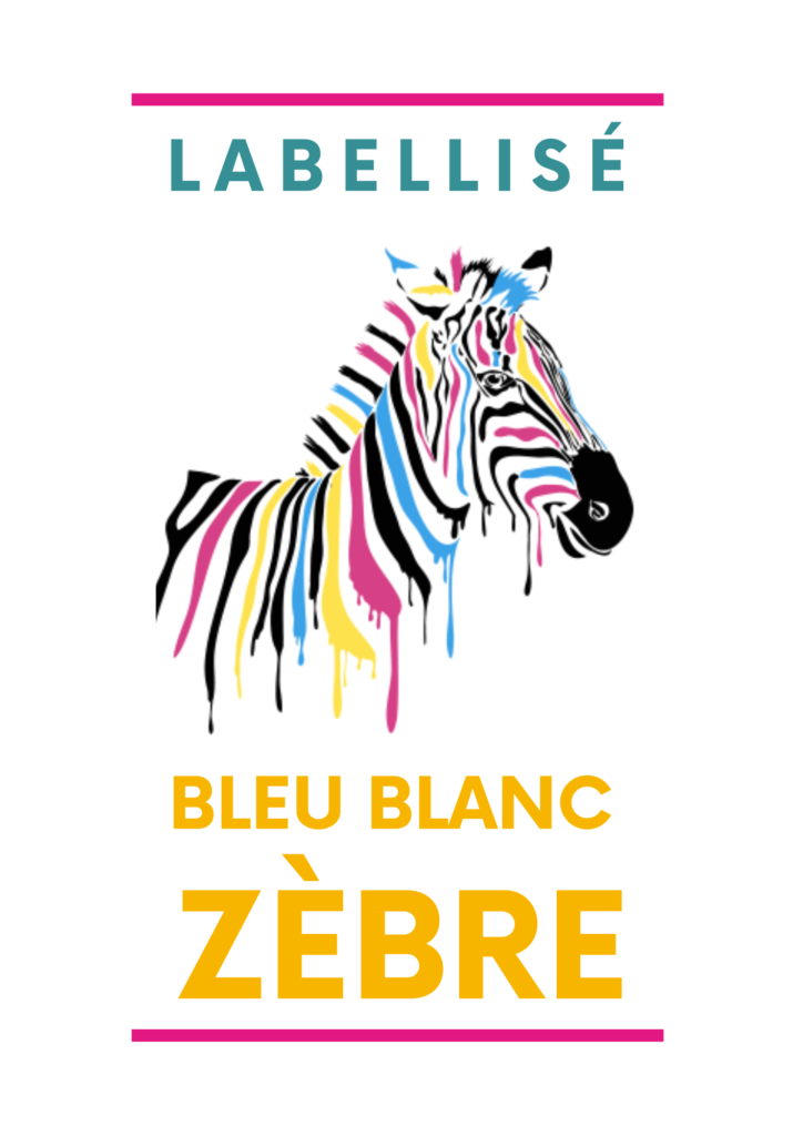 logo labellisé bleu blanc zebre